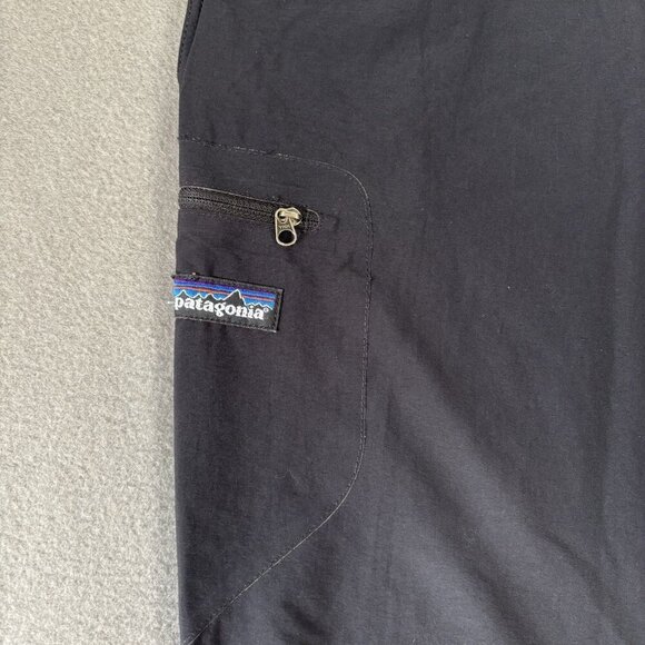 VTG Patagonia Womens Pants Size 6 Black Nylon Stretch Outdoors Hiking Activewear - Picture 3 of 16
